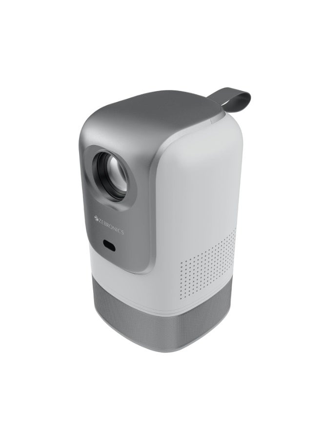 Zebronics Android 13 Smart LED Projector, 4K Support, 4600 Lumens, 200" Screen Size, 90° Tilt, Auto Focus & Keystone, OTT Apps (Netflix, Prime Video, Hotstar), Miracast, WiFi, BT, HDMI (PixaPlay 75) - Image 2